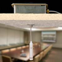 M55WO HANGING CEILING MICROPHONE, 12MM CONDENSER, OMNIDIRECTIONAL , WHITE - INCLUDES PLENUM BOX & 4' CABLE